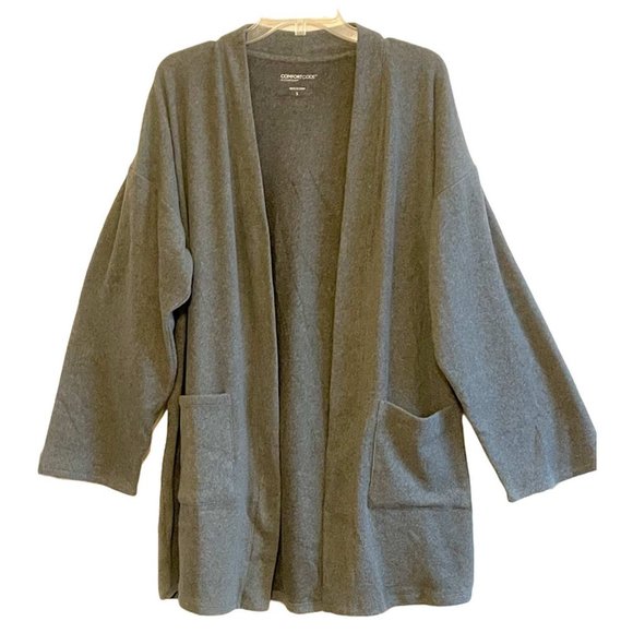 Comfort Code Stretch Fleece Open Wrap Cardigan SMALL (899) - Picture 5 of 5